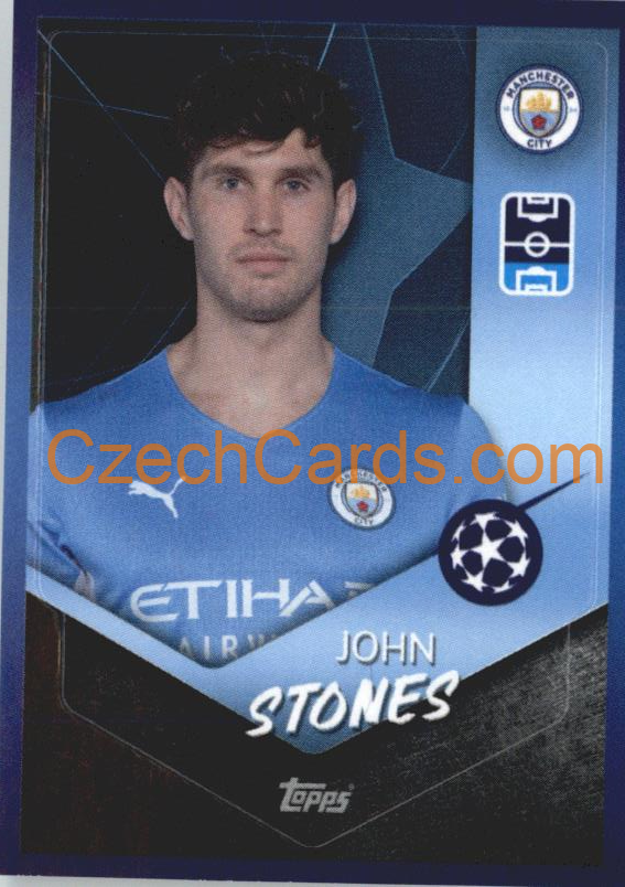 John Stones 2021/22 Topps UCL Sticker #73