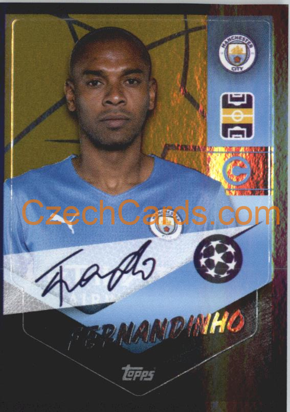 Fernandinho – Captain 2021/22 Topps UCL Sticker gold shiny #78