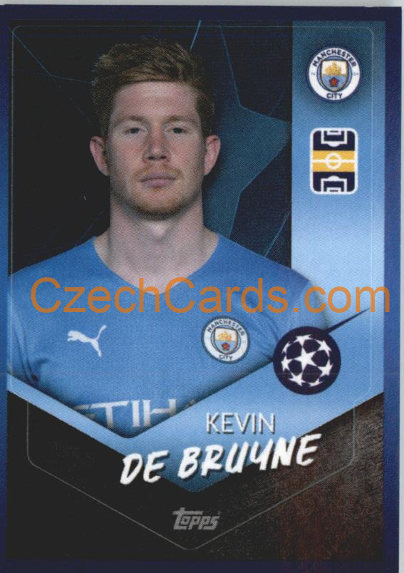 Kevin De Bruyne 2021/22 Topps UCL Sticker #80