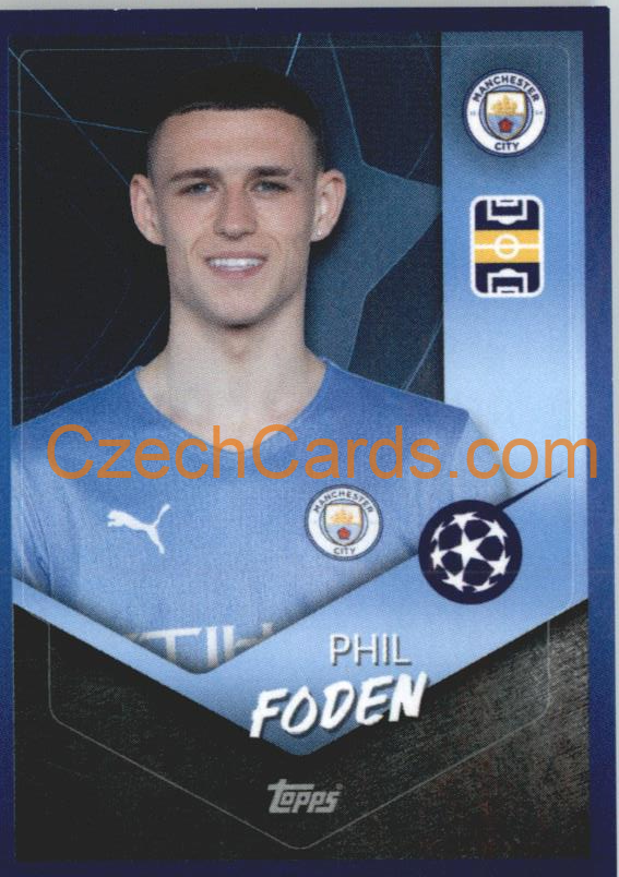 Phil Foden 2021/22 Topps UCL Sticker #82
