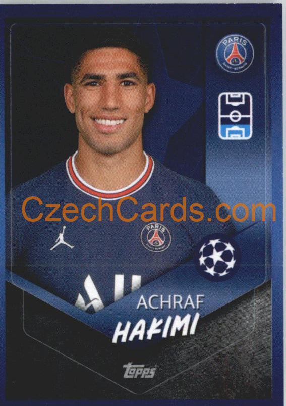 Achraf Hakimi 2021/22 Topps UCL Sticker #89