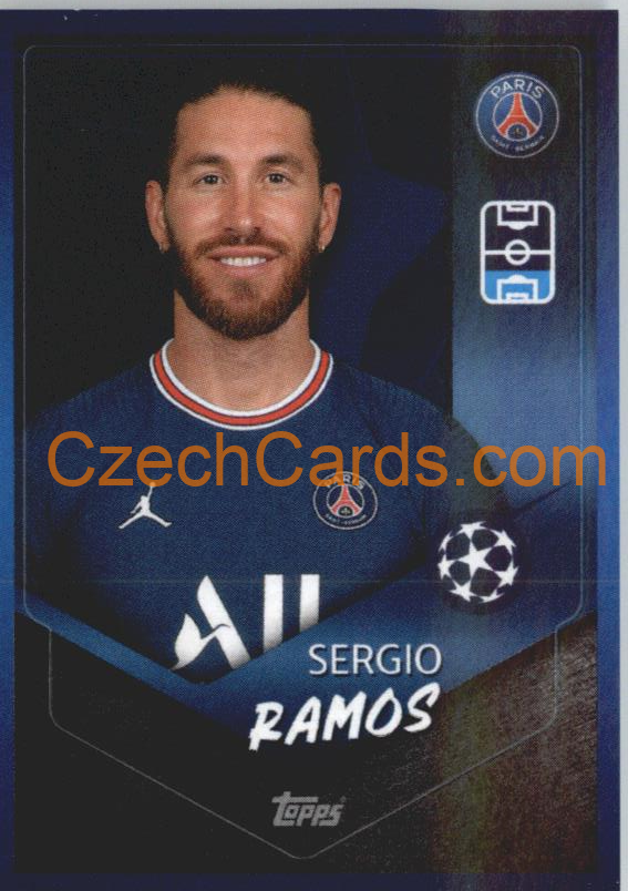 Sergio Ramos 2021/22 Topps UCL Sticker #94