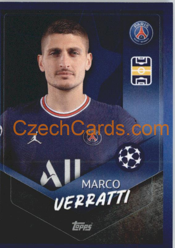 Marco Verratti 2021/22 Topps UCL Sticker #96
