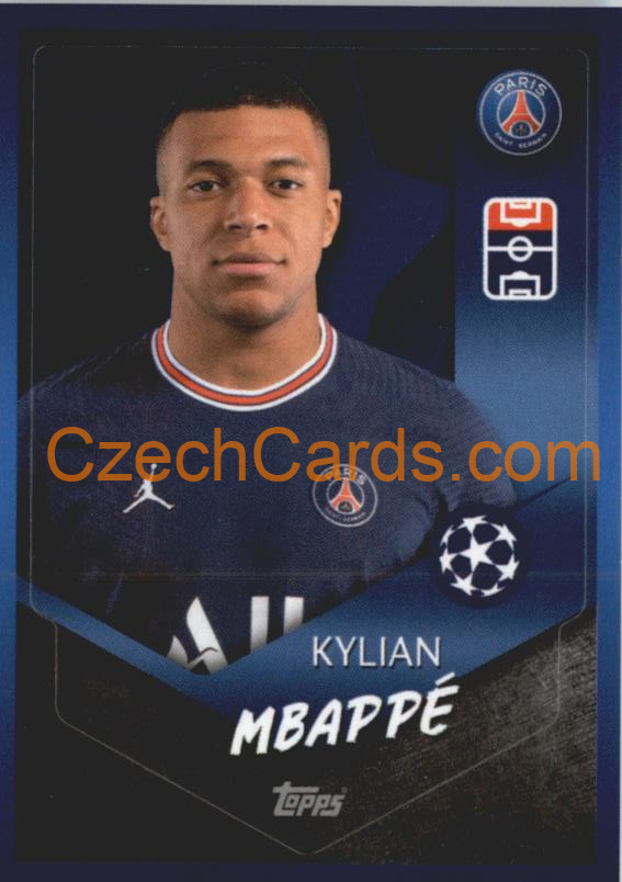 Kylian Mbappé 2021/22 Topps UCL Sticker #102