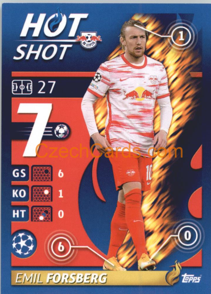 Emil Forsberg – Hot Shot 2021/22 Topps UCL Sticker big #105