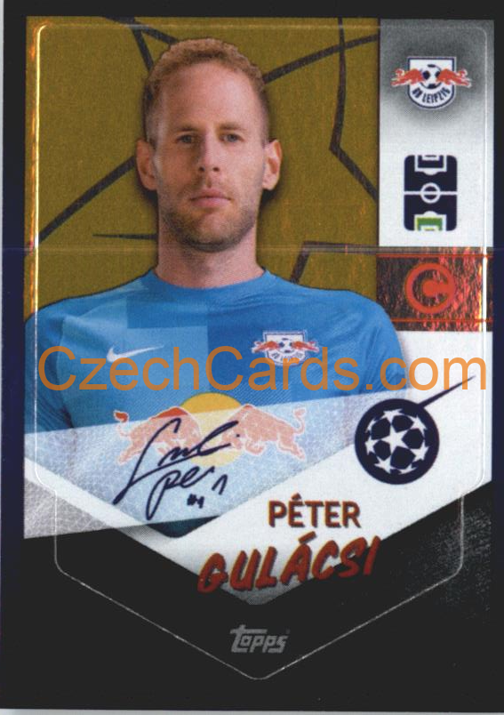 Péter Gulácsi – Captain 2021/22 Topps UCL Sticker gold shiny #106