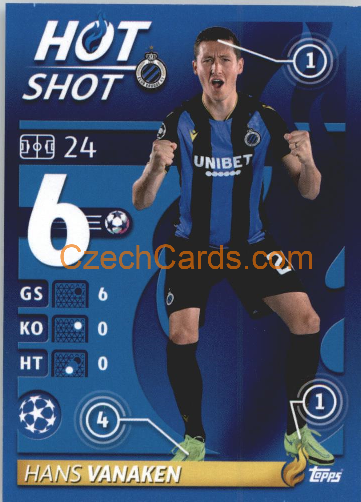 Hans Vanaken – Hot Shot 2021/22 Topps UCL Sticker big #123