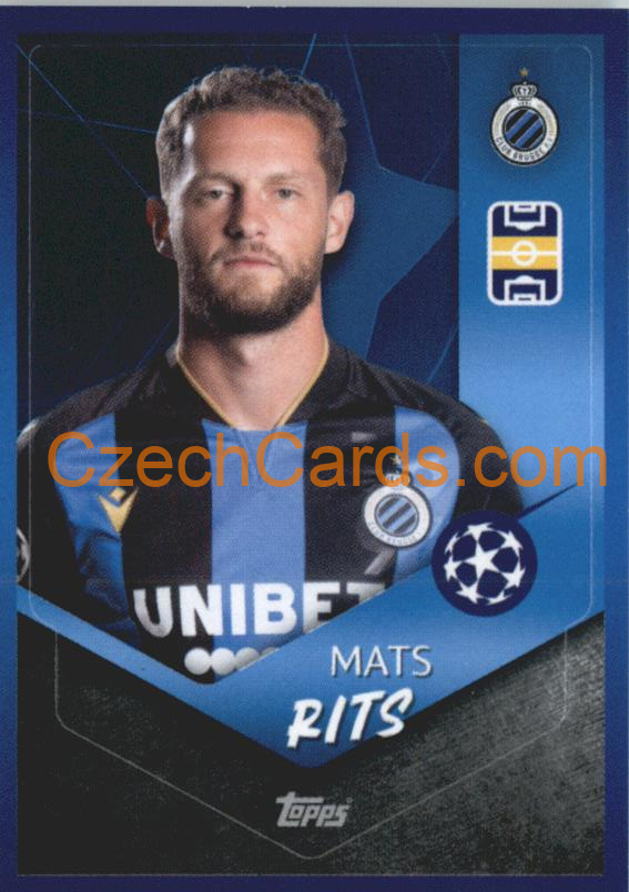 Mats Rits 2021/22 Topps UCL Sticker #133
