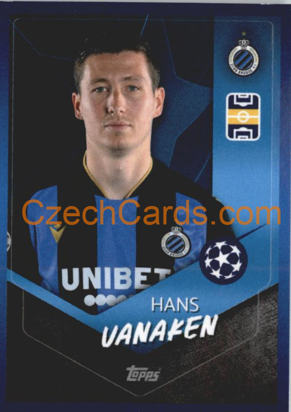Hans Vanaken 2021/22 Topps UCL Sticker gold shiny#135