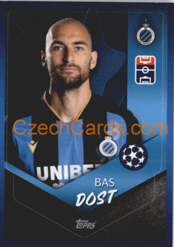 Bas Dost 2021/22 Topps UCL Sticker gold shiny#137