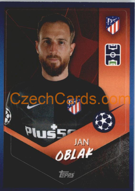 Jan Oblak 2021/22 Topps UCL Sticker #142