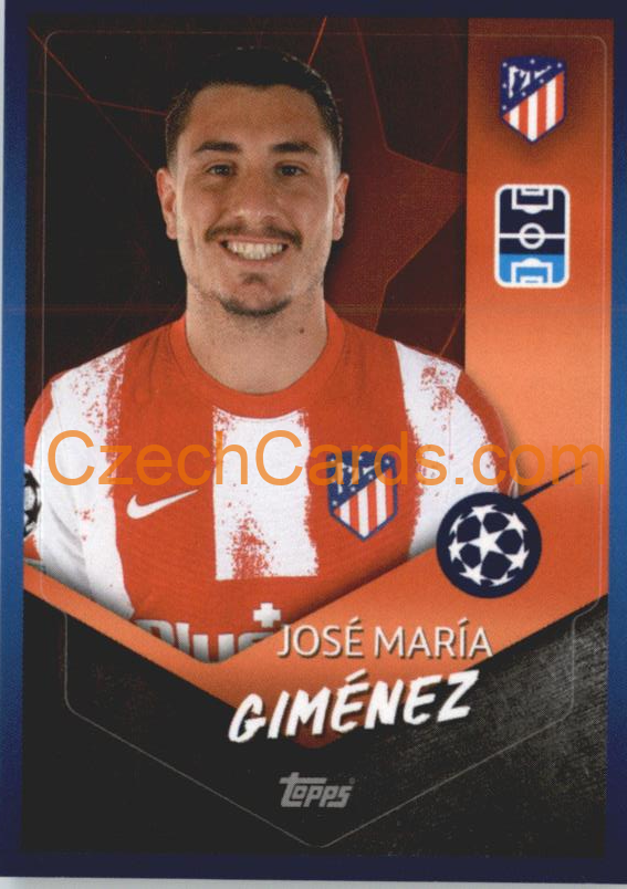 José María Giménez 2021/22 Topps UCL Sticker #145