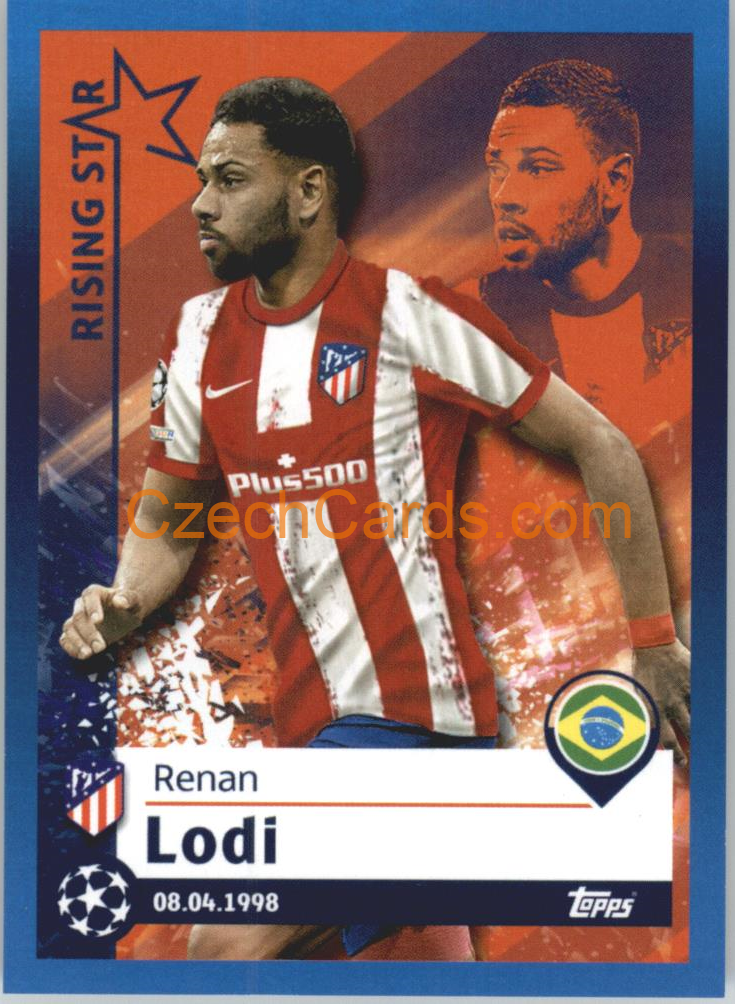 Renan Lodi – Rising Star 2021/22 Topps UCL Sticker big #146