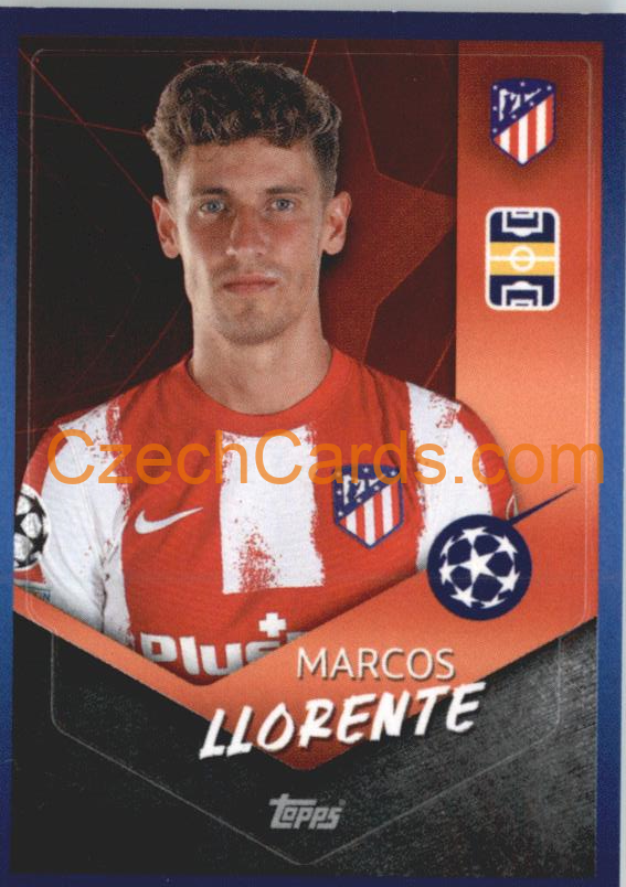 Marcos Llorente 2021/22 Topps UCL Sticker #149