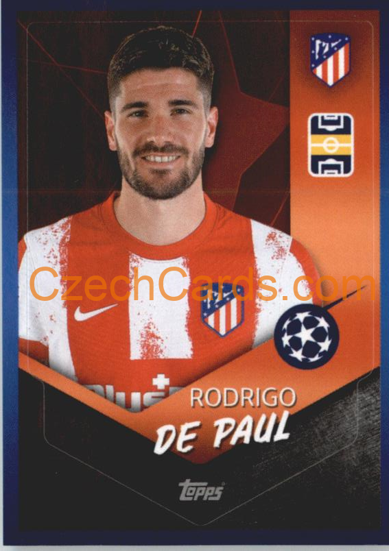 Rodrigo De Paul 2021/22 Topps UCL Sticker #150