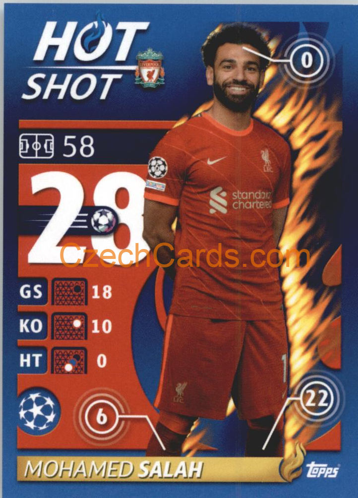 Mohamed Salah – Hot Shot 2021/22 Topps UCL Sticker big #159