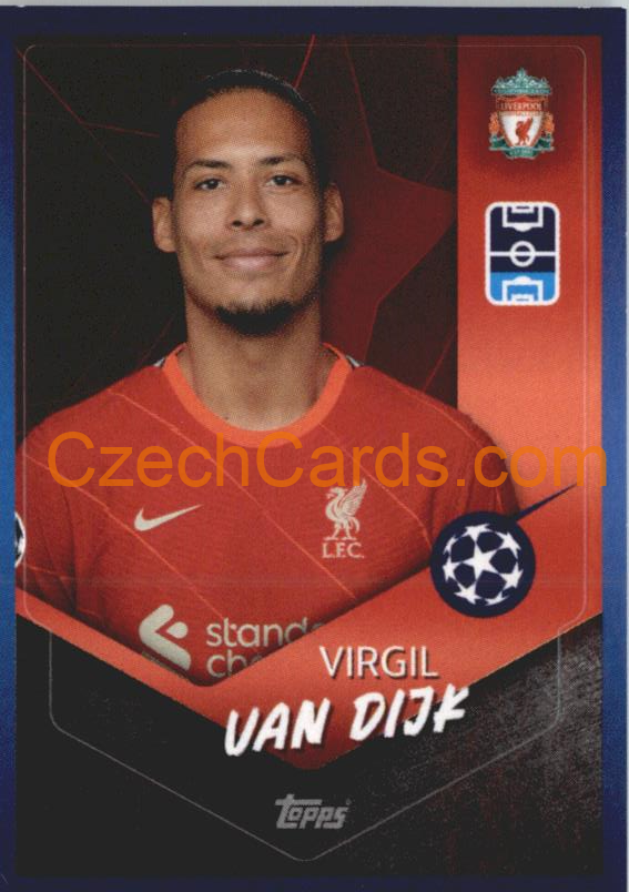 Virgil van Dijk 2021/22 Topps UCL Sticker #163
