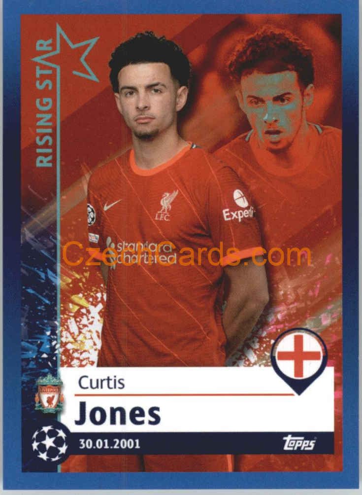 Curtis Jones – Rising Star 2021/22 Topps UCL Sticker big #164
