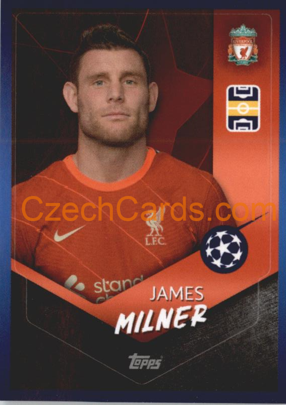 James Milner 2021/22 Topps UCL Sticker #167
