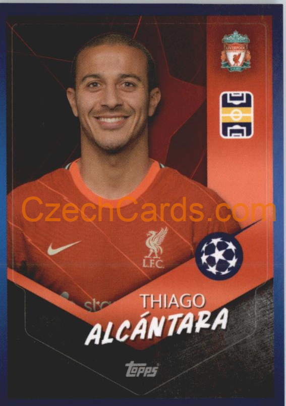 Thiago Alcántara 2021/22 Topps UCL Sticker #170