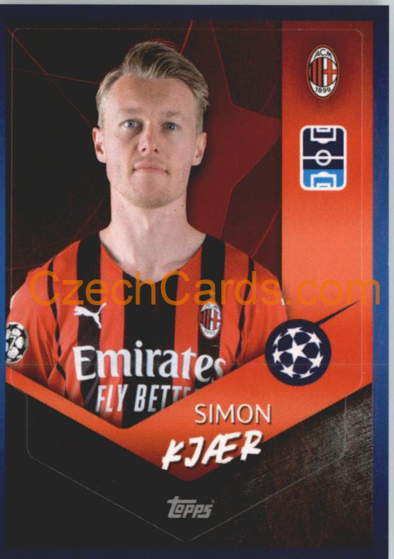Simon Kjær 2021/22 Topps UCL Sticker #202