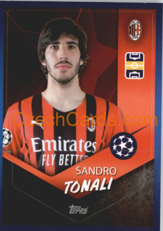 Sandro Tonali 2021/22 Topps UCL Sticker #204