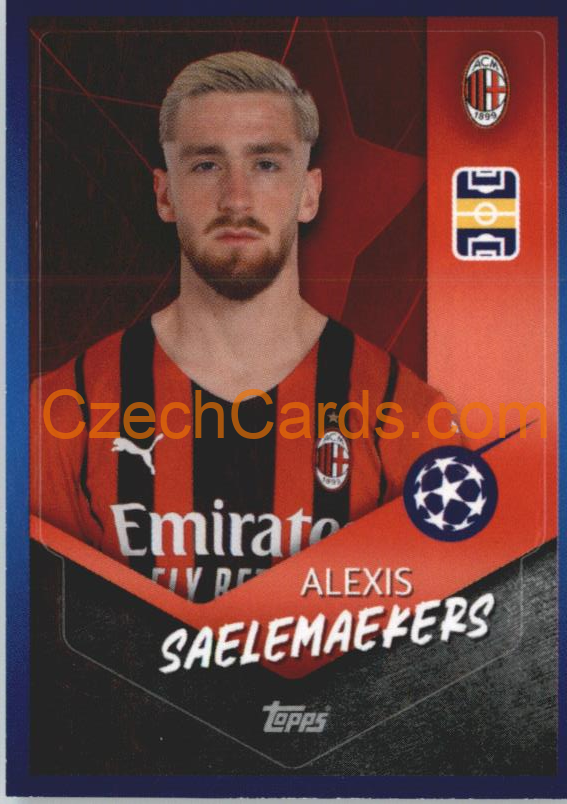 Alexis Saelemaekers 2021/22 Topps UCL Sticker #205