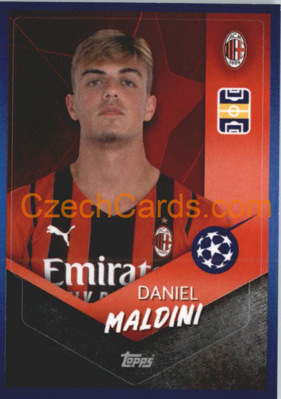 Daniel Maldini 2021/22 Topps UCL Sticker #206