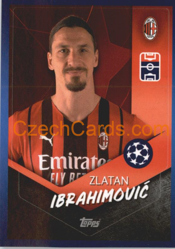 Zlatan Ibrahimović 2021/22 Topps UCL Sticker #210