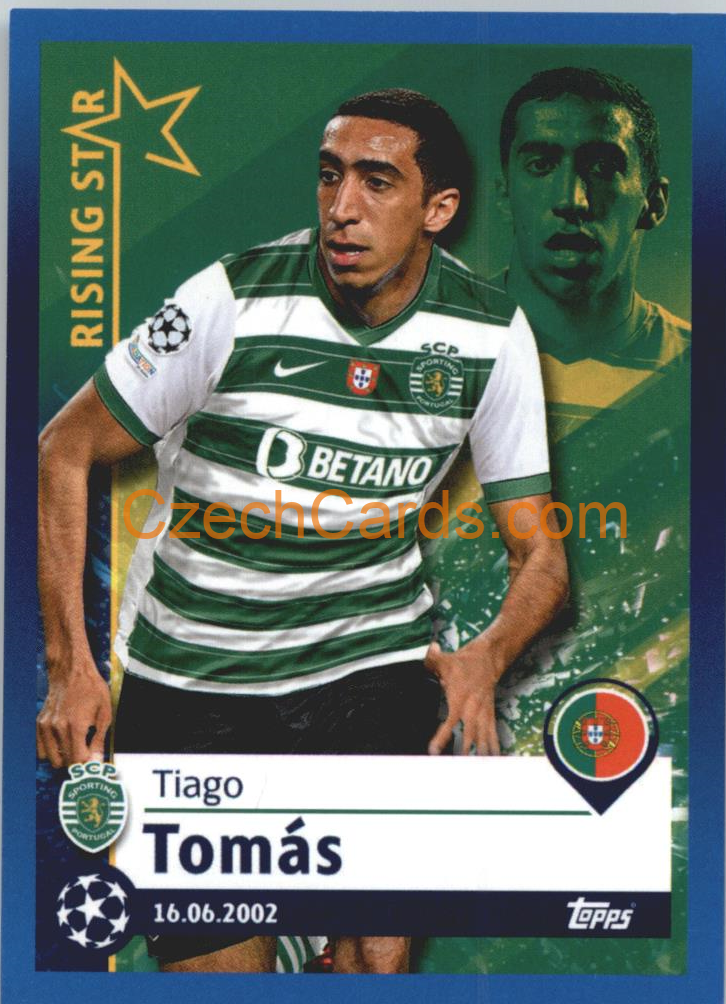 Tiago Tomás – Rising Star 2021/22 Topps UCL Sticker big #218