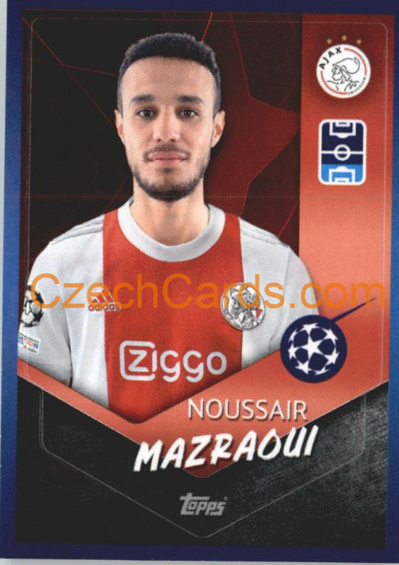 Noussair Mazraoui 2021/22 Topps UCL Sticker #251