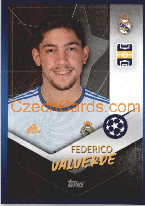 Federico Valverde 2021/22 Topps UCL Sticker #311