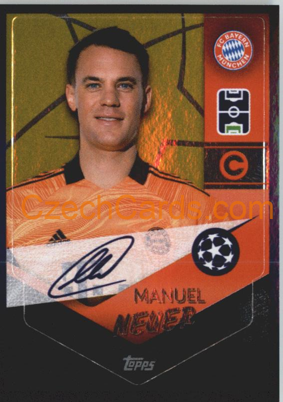 Manuel Neuer – Captain 2021/22 Topps UCL Sticker gold shiny #358