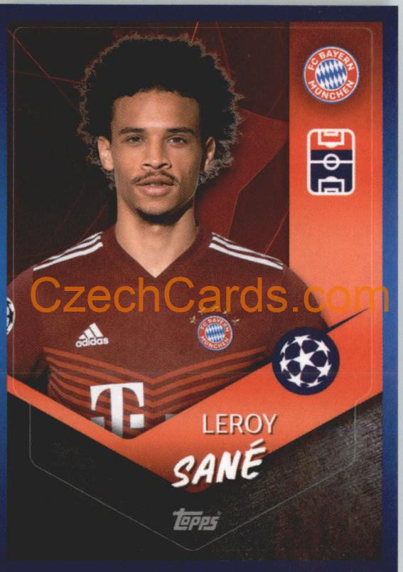 Leroy Sané 2021/22 Topps UCL Sticker #368