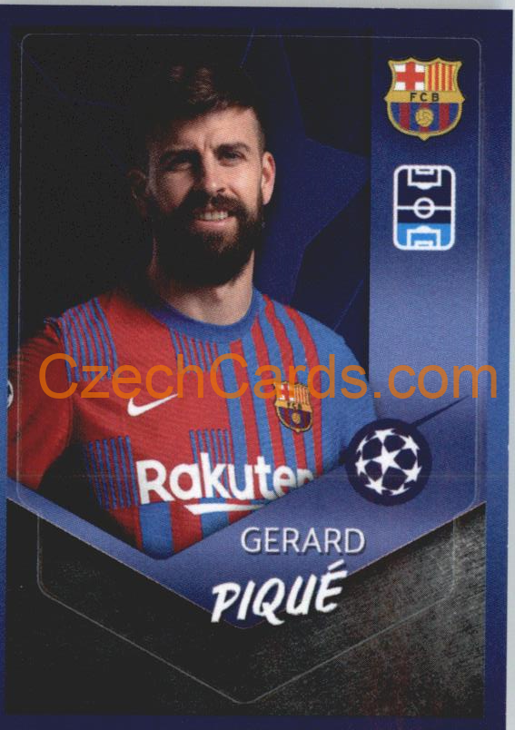Gerard Piqué 2021/22 Topps UCL Sticker #378