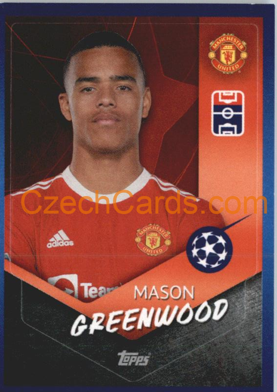 Mason Greenwood 2021/22 Topps UCL Sticker #462