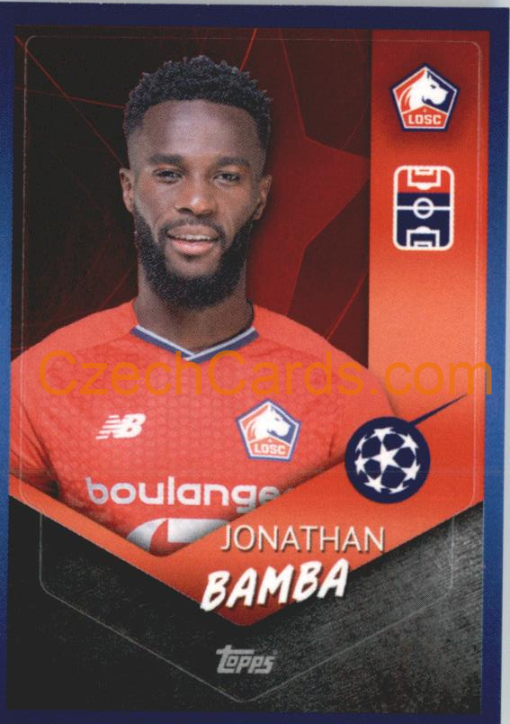 Jonathan Bamba 2021/22 Topps UCL Sticker #514