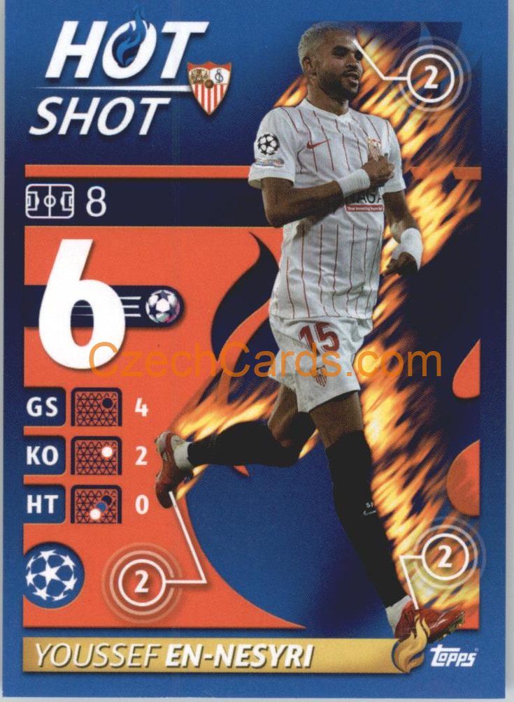 Youssef En-Nesyri – Hot Shot 2021/22 Topps UCL Sticker big #519