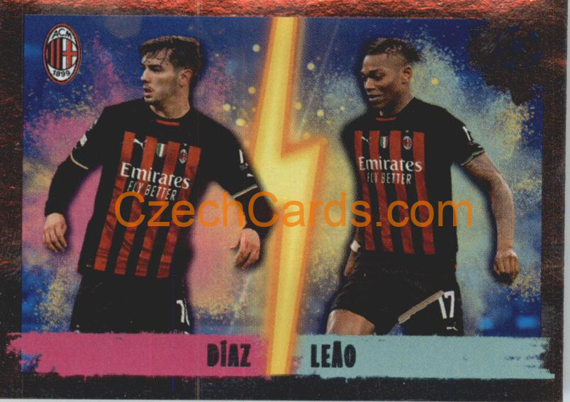 Brahim Díaz / Rafael Leão 2022/23 Topps UCL Sticker foil #44