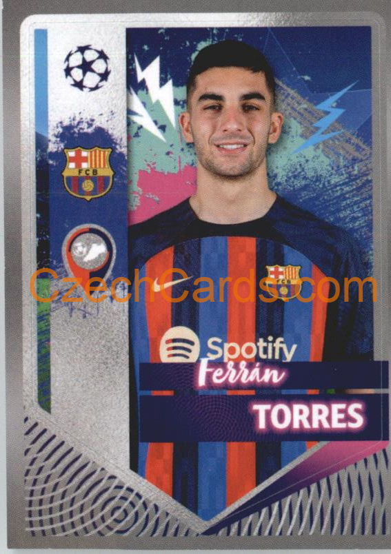 Ferrán Torres 2022/23 Topps UCL Sticker #203