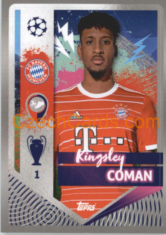 Kingsley Coman 2022/23 Topps UCL Sticker #222