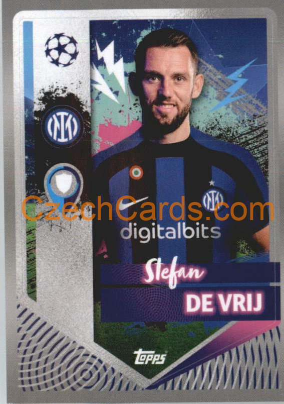 Stefan de Vrij 2022/23 Topps UCL Sticker #227