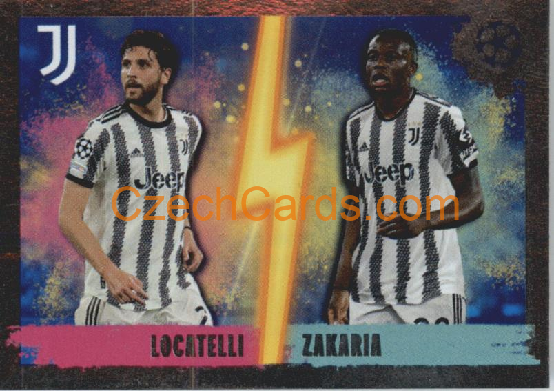 Manuel Locatelli / Denis Zakaria 2022/23 Topps UCL Sticker foil #296