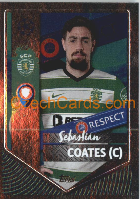 Sebastián Coates (Captain) 2022/23 Topps UCL Sticker foil #442