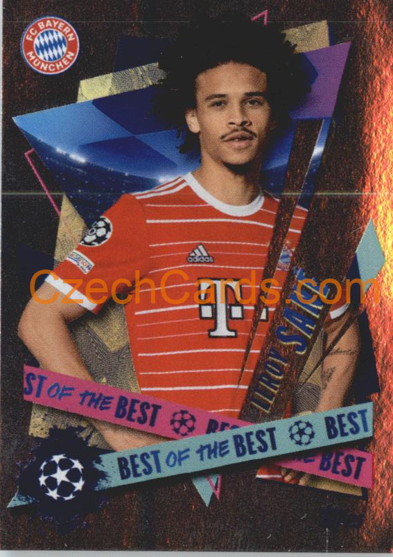 Leroy Sané 2022/23 Topps UCL Sticker Best of the Best foil #502
