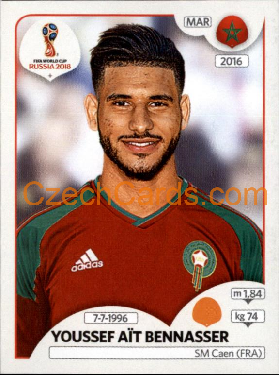 Youssef Aït Bennasser 2018 Panini World Cup Russia Black #167