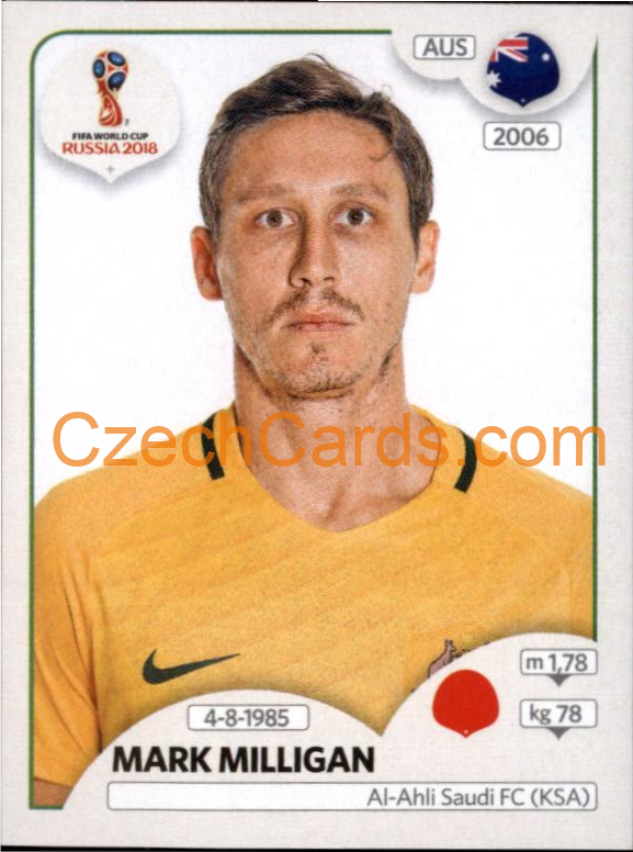 Mark Milligan 2018 Panini World Cup Russia Black #221