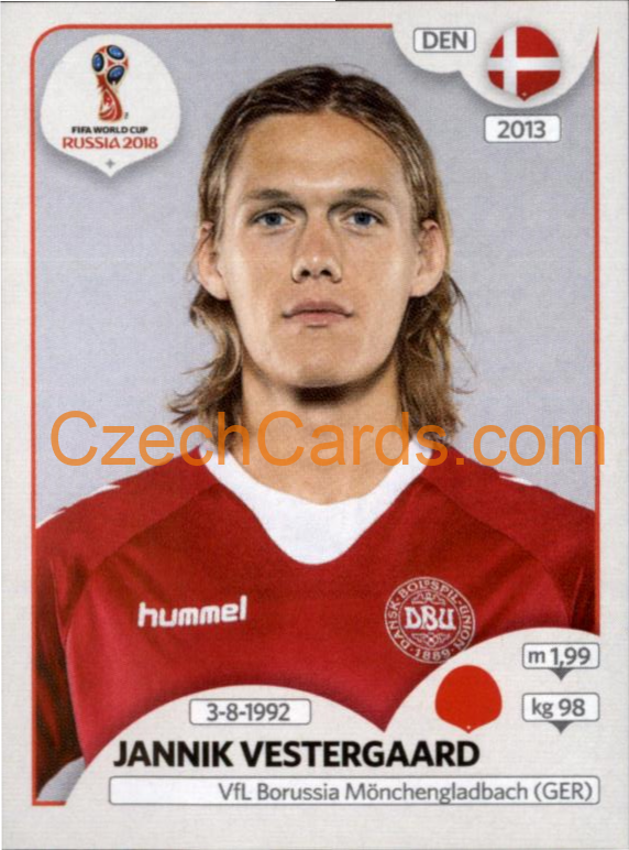 Jannik Vestergaard 2018 Panini World Cup Russia Black #255
