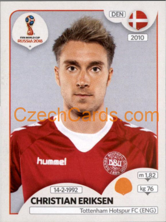 Christian Eriksen 2018 Panini World Cup Russia Black #265
