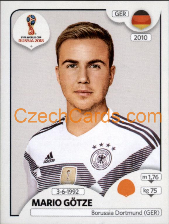 Mario Götze 2018 Panini World Cup Russia Black #449